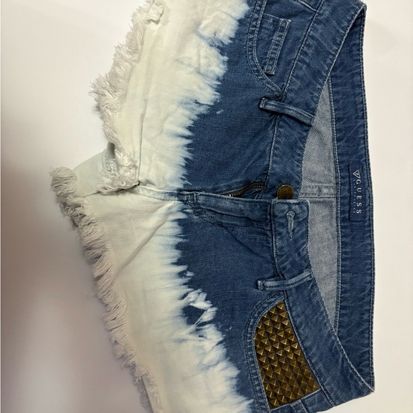 Guess Pants - Guess Classic Midwash Denim Shorts - Blue